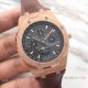 Replica Audemars Piguet Royal Oak Rose Gold Brown Leather Watch for men (2)_th.jpg